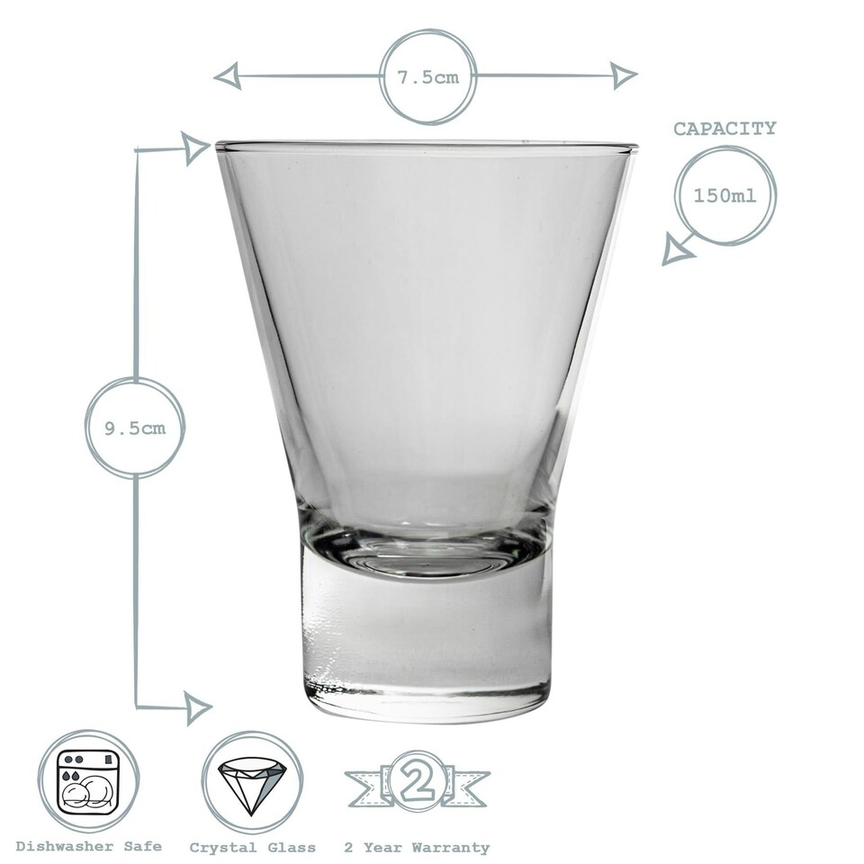 image 1 of Bormioli Rocco Ypsilon Whisky Glasses - 150ml - Pack of 6 Clear