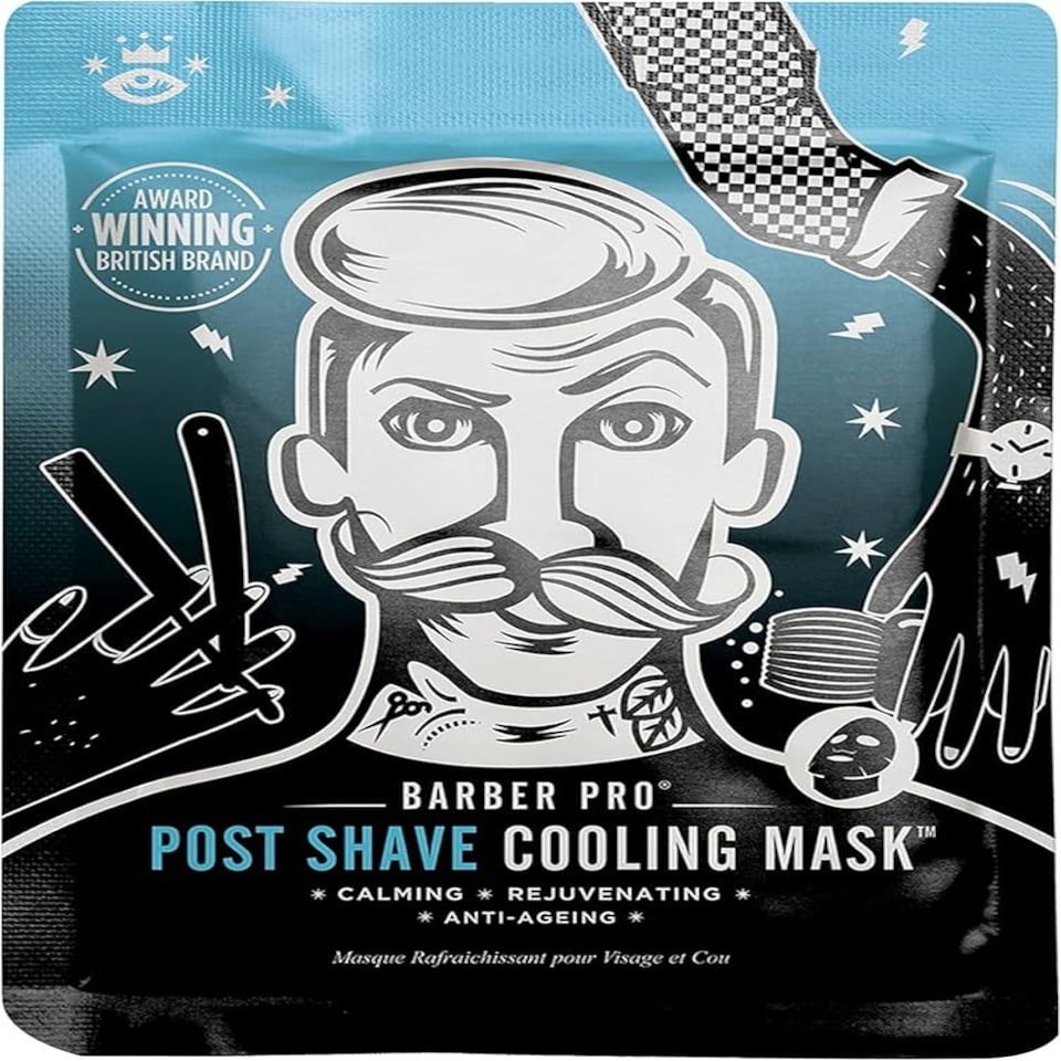 image 1 of Barber Pro  Post Shave Cooling Mask | White