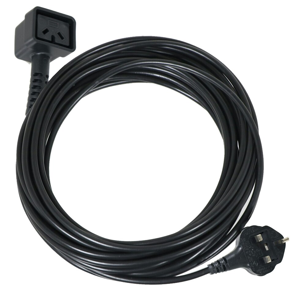 image 1 of SPARES2GO Mains Cable Power Lead & UK Plug compatible with Numatic Vacuum Cleaner (10 Metres, 2 pin)