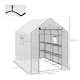 image 5 of Outsunny Walk-in Outdoor Green House with Door and Mesh Windows, White