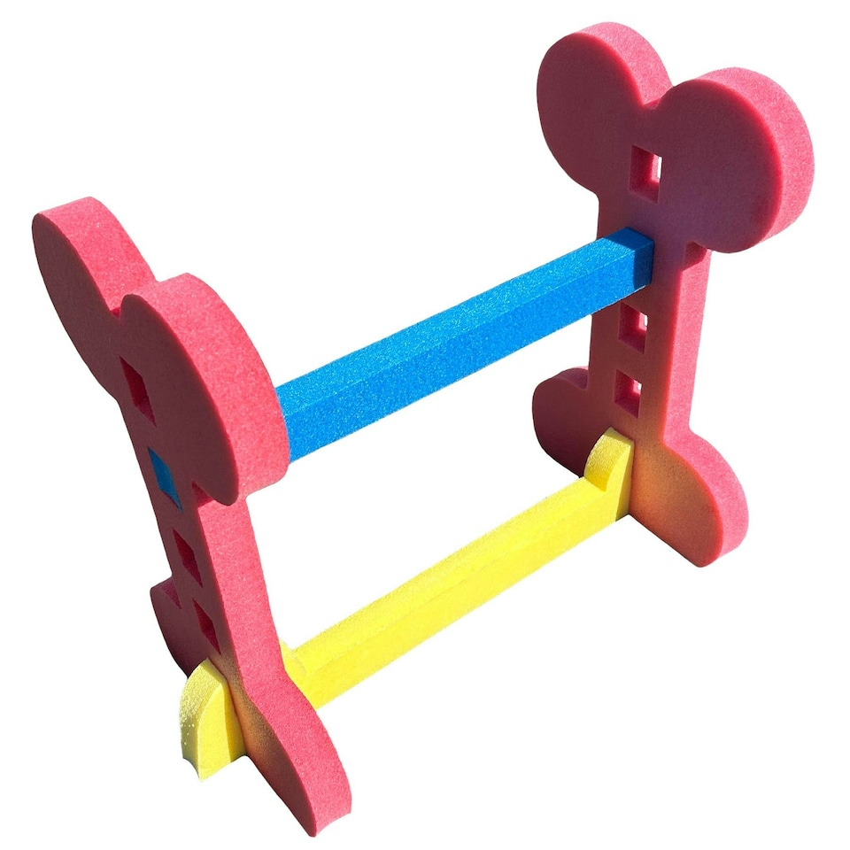image 1 of Small Dog Soft Rigid Foam Easy Assemble Agility Hurdle Fun Exercise 32x56cm