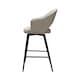 image 3 of Bentley Designs - Sterling 180° Return Swivel Barstool With Black Sand Powder Coated Legs - Ivory Faux Leather (Single)