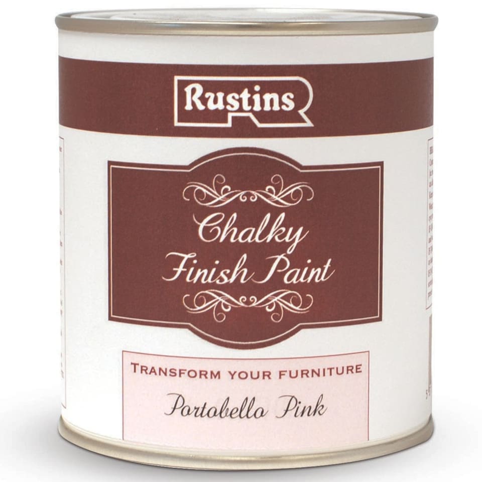 image 1 of Rustins Quick Dry Chalky Finish Paint Portobello Pink 500ml