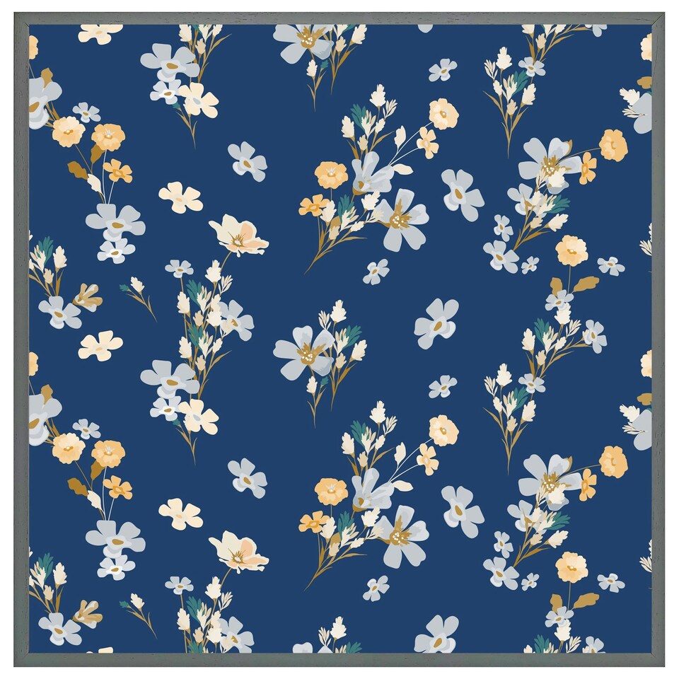 image 1 of Blue & yellow bunches (Picutre Frame) Grey | M