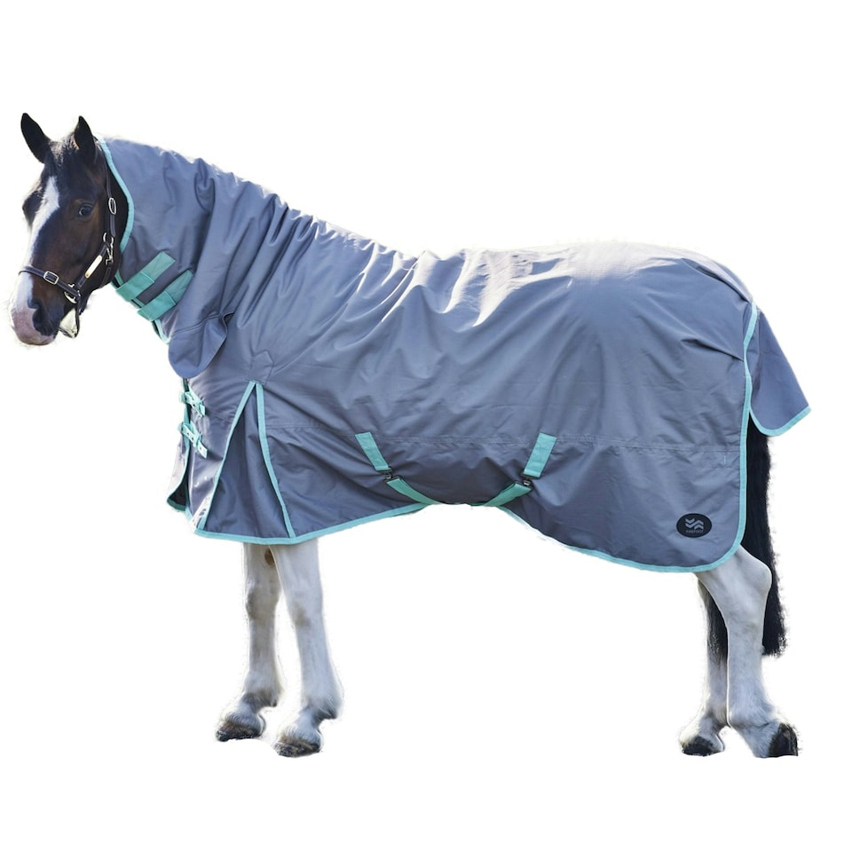 image 1 of Firefoot 200Gm Fixed Neck Horse Turnout Rug - Grey/Sage - 5´ 6"