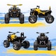 image 9 of HOMCOM 12V Quad Bike, Battery Powered Ride on ATV with LED Lights, Music, Backrest, Forward, Backward, Electric Vehicle Toy Car for Kids, Yellow
