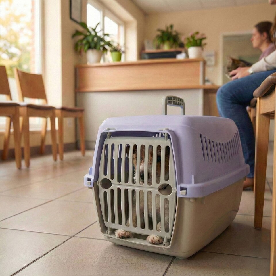 image 1 of Transportini Pet Carrier Travel Crate Cat Dog Cage Portable Box Pastel | Purple | Pastel Purple | Small | 1