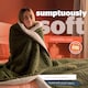 image 4 of Silentnight Heat Genie Self Heating Giant Blanket Green Cable Knit Green