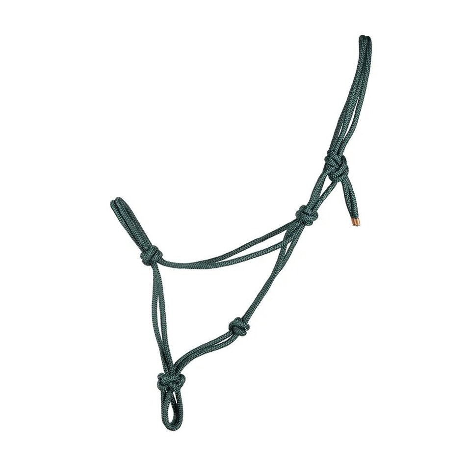 Hy Rope Halter - Hunter Green - One Size