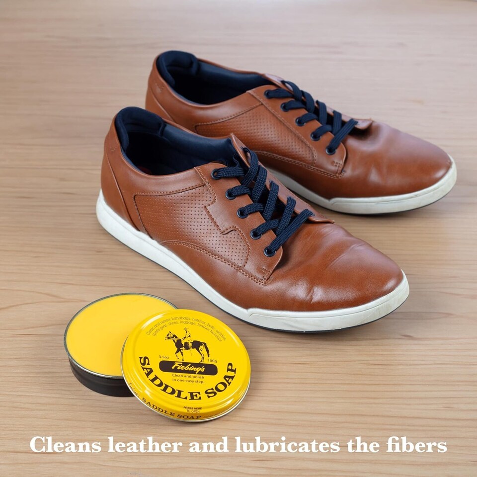 image 1 of Fiebing's Saddle Soap Cleaner - Portable Leather Cleaning 3oz | White | White