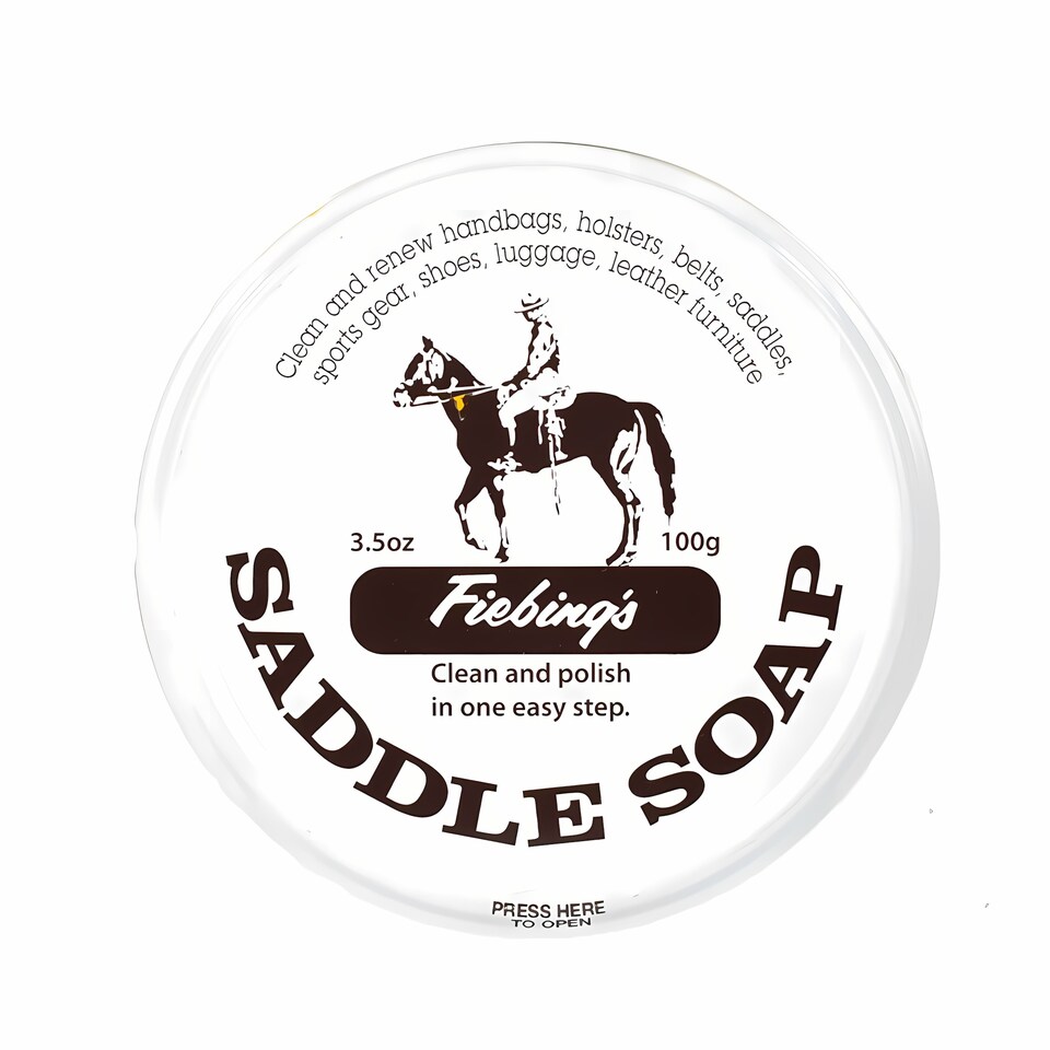 image 1 of Fiebing's Saddle Soap Cleaner - Portable Leather Cleaning 3oz | White | White