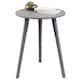 image 8 of Vida Designs Round Side Table Sofa Bedside Coffee Table, Grey