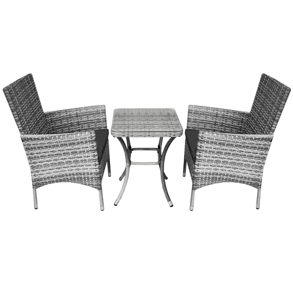 image 1 of Jardí Rattan Bistro Set Light Grey
