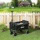 image 2 of Outsunny 41L Festival Trolley, 60kg Heavy Duty Folding Trolley Cart, Black