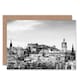 image 1 of Edinburgh Castle B&W City View Scottish Scotland Card