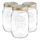 image 1 of Bormioli Rocco Quattro Stagioni Glass Storage Jars - 1 Litre - Pack of 3