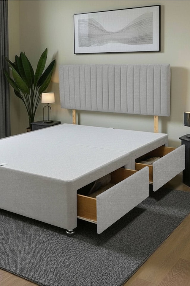image 1 of Emily Divan Bed Base 2 Drawers, with Headboard Naples Fabric