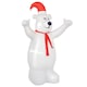 image 1 of HOMCOM 6ft Tall Outdoor Inflatable Bear Lighted Airblown Christmas Lawn Décor