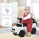 image 4 of HOMCOM Benz G350 Kids Ride on Sliding Car w/ Under Seat Storage No Power White