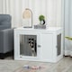 image 2 of PawHut Furniture-Style Dog Crate End Table w/ 2 Doors, for Medium Dogs