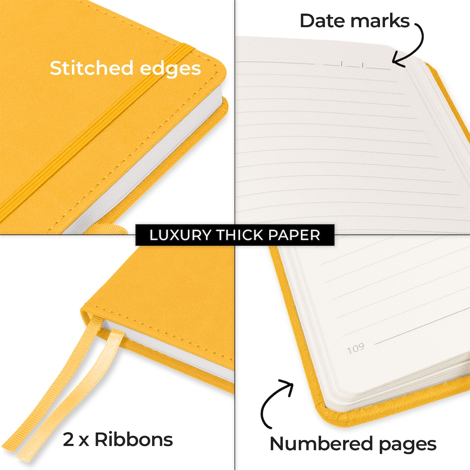 image 1 of Notes London A5 Italian Styled Moretti Notebook Yellow