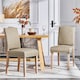 image 2 of Yaheetech Set of 2 Upholstered Kitchen Chairs Dining Room Chairs | Multi | Khaki(