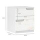 image 7 of HOMCOM Modern Bedside Table with 2 Drawers for Bedroom, Living Room, White