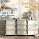 image 6 of HOMCOM Kids Storage Units with Drawers 3 Tier Chest Dresser Tower Cream | 113 x 37 x 56.5 cm