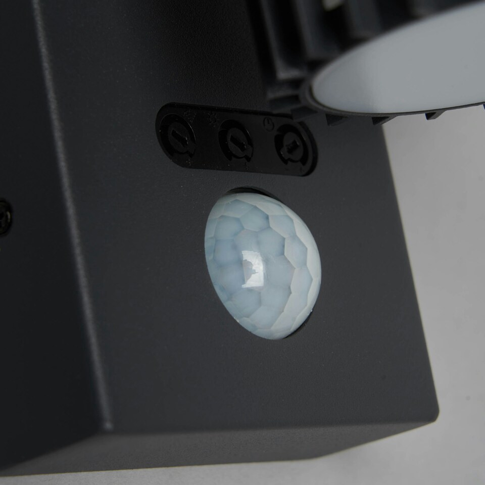 image 1 of BHS Zeb Outdoor Up and Down Wall Light with PIR Sensor, Anthracite