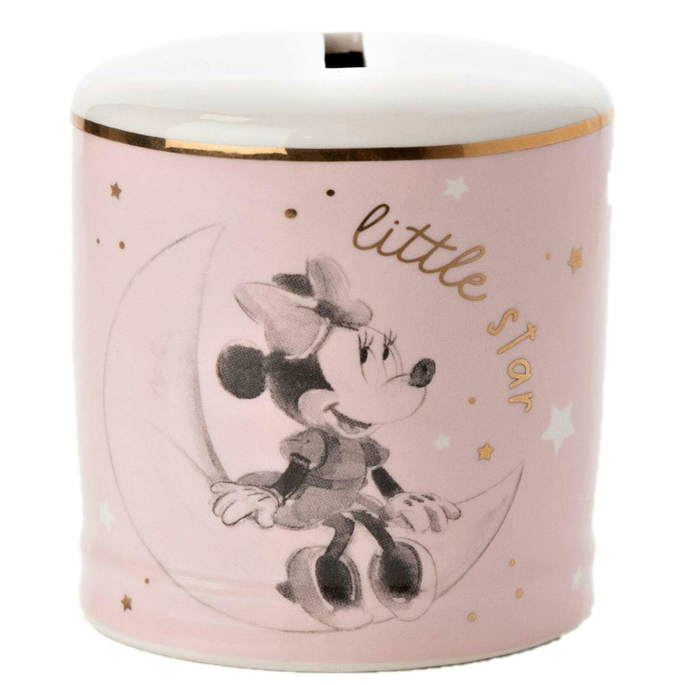 image 1 of Disney Minnie Mouse Little Star Ceramic Money Box Pink