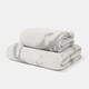 image 7 of OHS 2 Pack Luxury 100% Cotton Marble Jacquard Absorbent Quick Drying Bath Towel Grey | Bath towel
