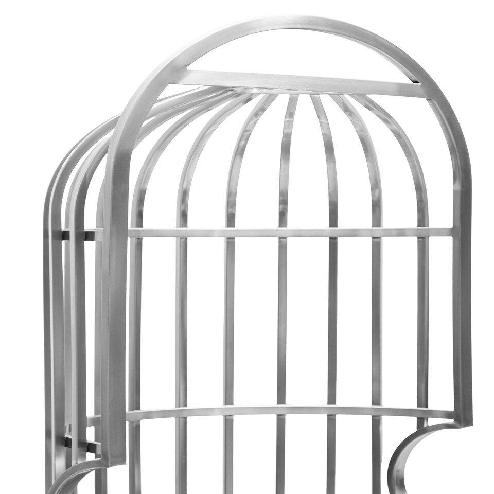 image 1 of Interiors by Premier Brushed Silver Dome Cage Chair Silver