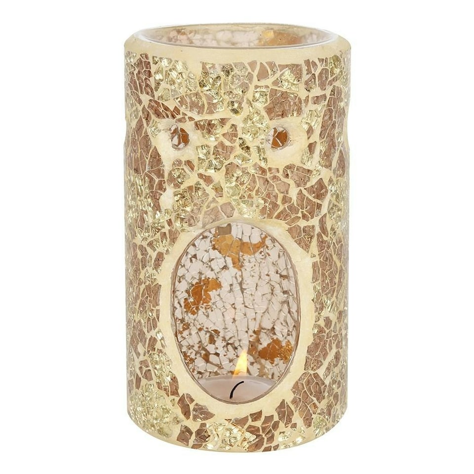 image 1 of Something Different Pillar Oil Burner - Gold - One Size
