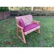 image 2 of Deluxe Rocker Bench With 1 x Bench Cushion Burgundy, 1 x Scatter Cushion Burgundy, 1 x Standard Cover
