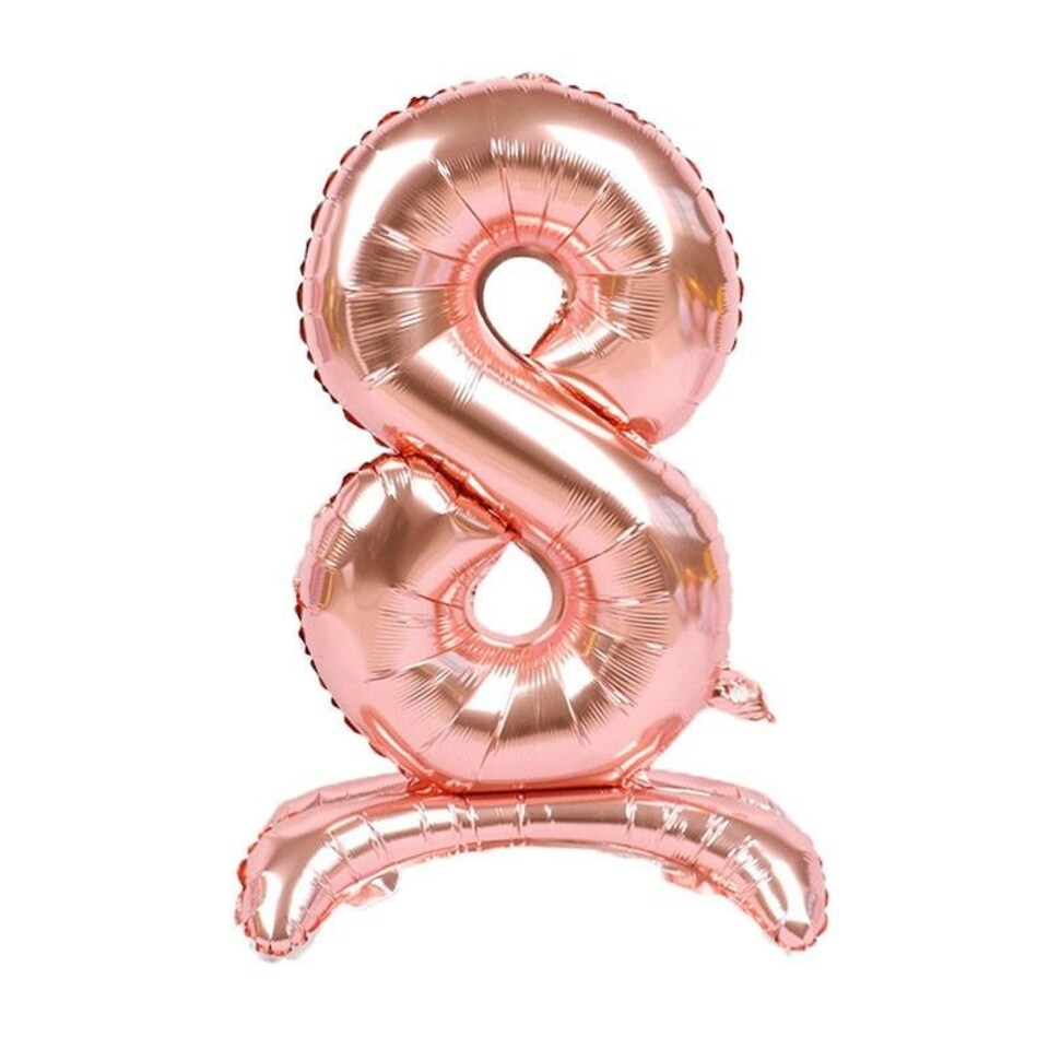 Realmax 8 Number Balloon - Rose Gold - One Size