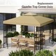 image 6 of Outsunny 3m 2 Tier Garden Gazebo Top Cover Replacement Canopy Roof