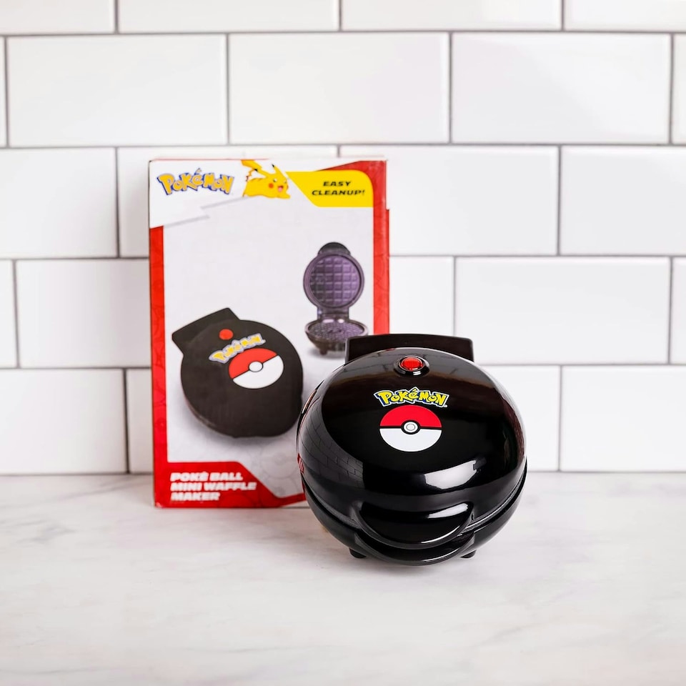 image 1 of Uncanny Brands Pokémon Pokeball Mini Waffle Maker