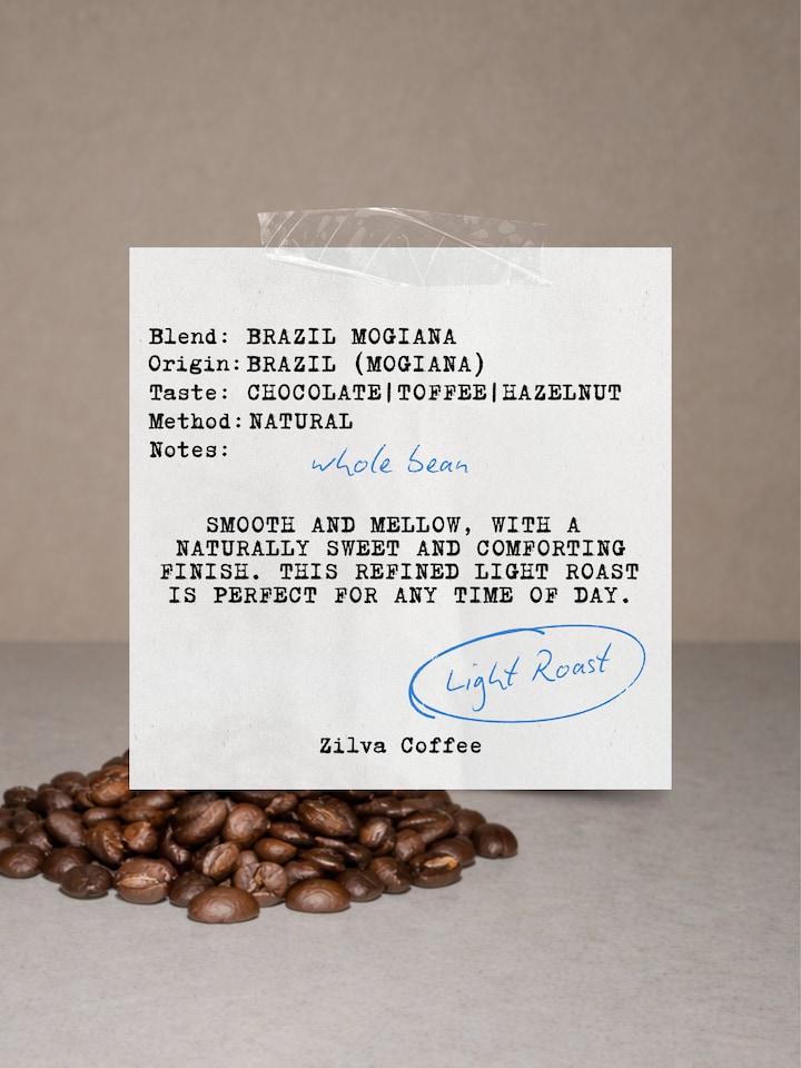 image 1 of Zilva Brazil Mogiana Speciality Coffee Beans - Light Roast - 1Kg