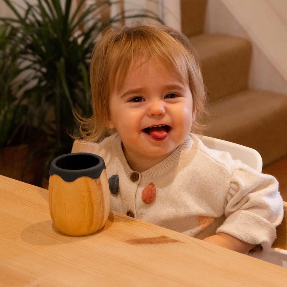 image 1 of Tiny Dining Bamboo Baby Trainer Cup - 130ml - Olive Green | Green | Olive Green