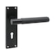image 5 of Golden Grace Victorian T-Bar Linear Design Lock Door Handle Set Matt Black Finish with 3 Lever Lock - 150mm