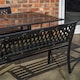 image 4 of Outdoor 4 Person Rectangular Glass Top Garden Dining Table and 2 Benches Set