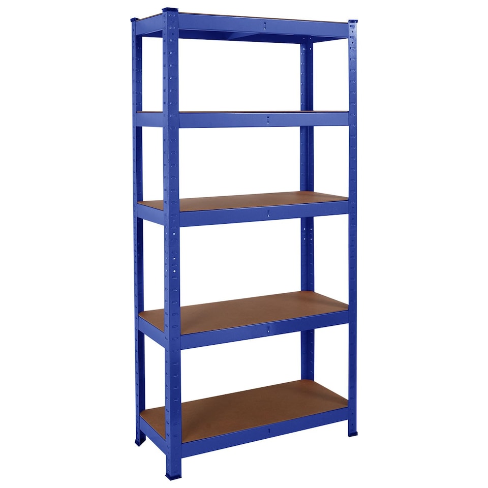 image 1 of House of Home Steel Racking Shelving 5 Tier Heavy Duty Garage Storage Racks Shelf Metal Unit | Blue