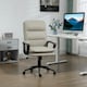 image 2 of Vinsetto PU Leather Office Chair for Home with Arm, Adjustable Height, Grey