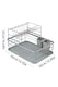 image 3 of Living and Home 2-Tier Metal Kitchen Dish Drainer Rack, Grey | Grey