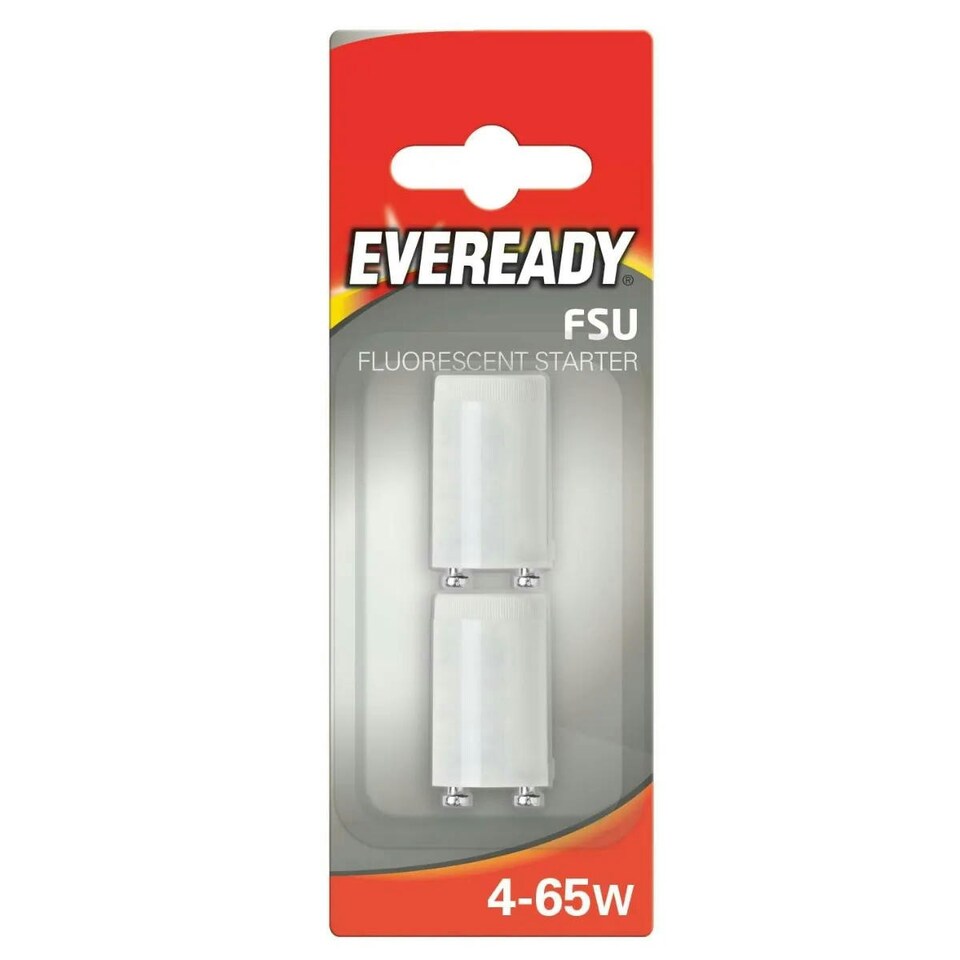 image 1 of Eveready FSU 4-65W Fluorescent Tube Starters - Pack of 2