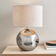 image 4 of Set of 2 Lola - Smoke Mirror Dimpled Glass 43cm Table Lamps