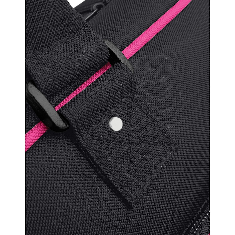 image 1 of Bagbase Piped Messenger Bag - Black/Fuchsia - One Size | Black