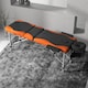 image 2 of HOMCOM Foldable Massage Bed Portable Table, 3-Section Aluminium Foldable Beauty Couch, Professional Salon Spa Table with Headrest Support and Carry Bag, 60 cm Width, Black and Orange