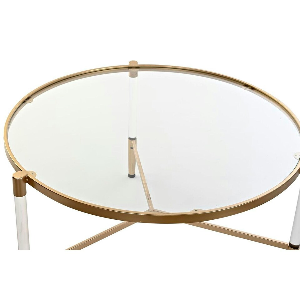 image 1 of Centre Table DKD Home Decor Glamour Transparent Golden Acrylic Metal 87 x 87 x 50 cm N/A