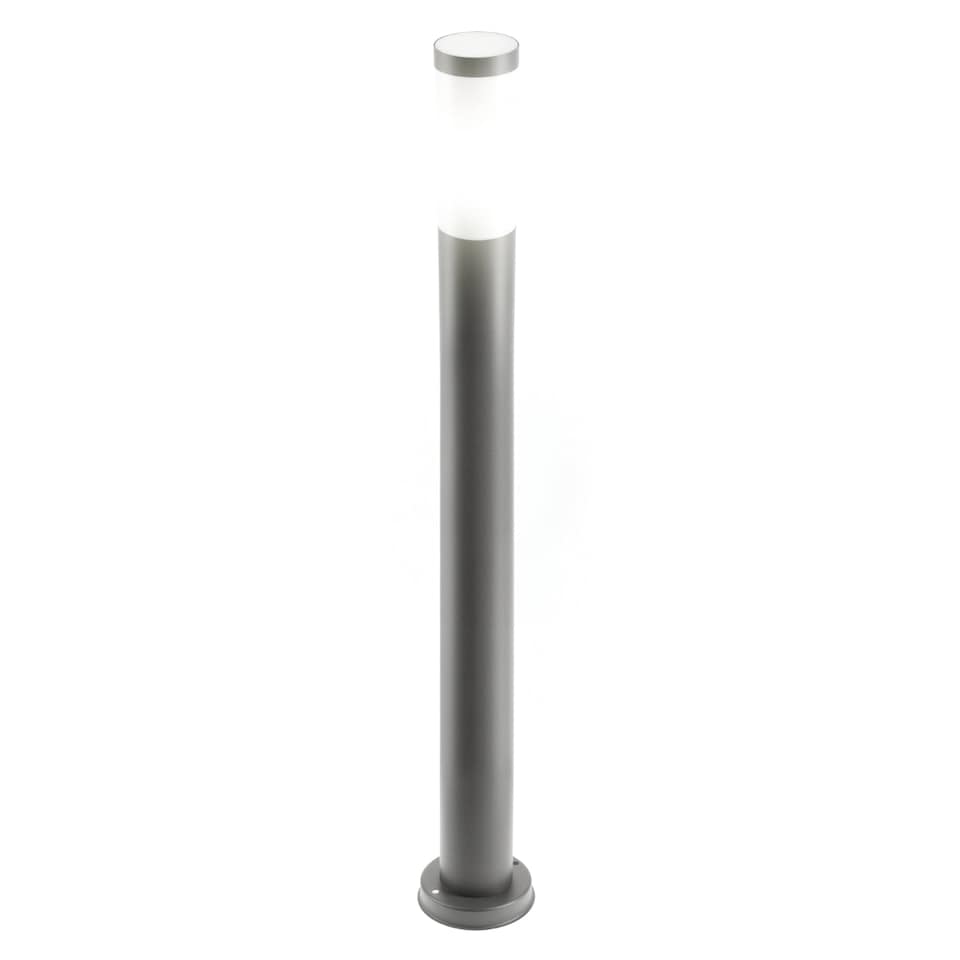image 1 of CGC Rome 1m Anthracite Outdoor Post Light with Opal Diffuser | Multi | Grey / silver | Height: 100 cm, diameter: 13 cm